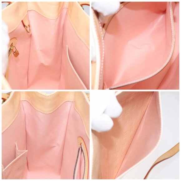 LOUIS VUITTON Vernis Biscayne Bay GM Bag Marshmallow Pink LV Auth - Picture 16 of 16